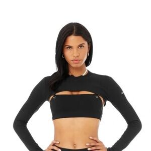 ALO White Thrill Seeker Shrug